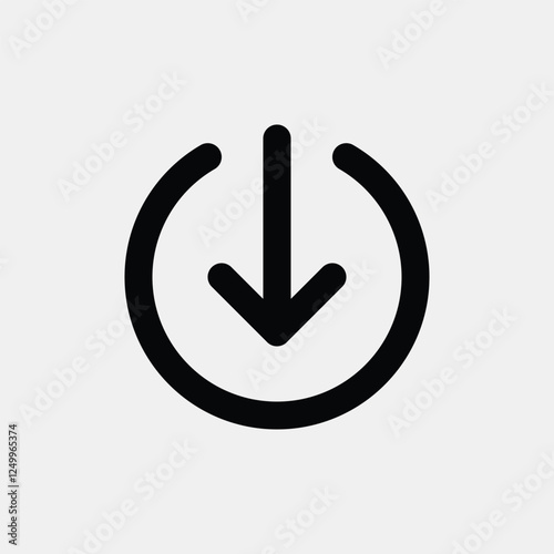 Bold Down Left Block Arrow Symbol