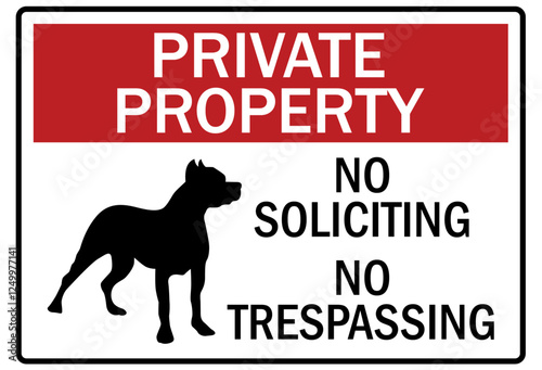 Guard dog warning sign no soliciting no trespassing