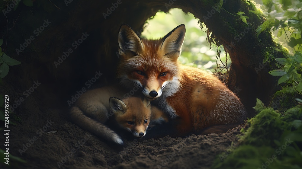 Obraz premium red fox vulpes