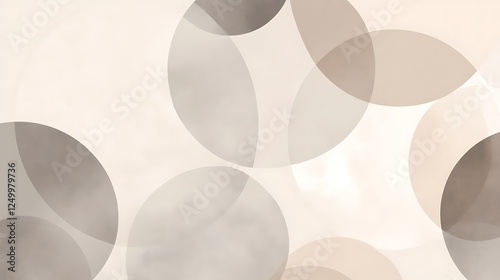 Abstract Beige and Brown Circle Overlay Design