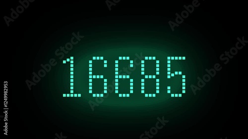 light number counter animation in black screen
