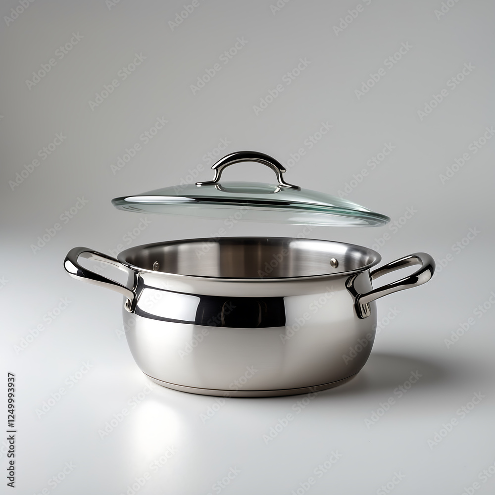 Shiny New Stock Pot with Glass Lid for Cooking and Recipes Shiny New Stock Pot with Glass Lid for Cooking and Recipes