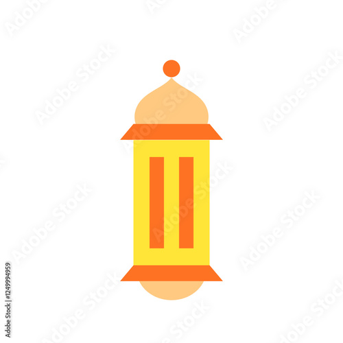 Elegant flat design of a Ramadhan festival lantern, representing Islam, spirituality, and Eid traditions.