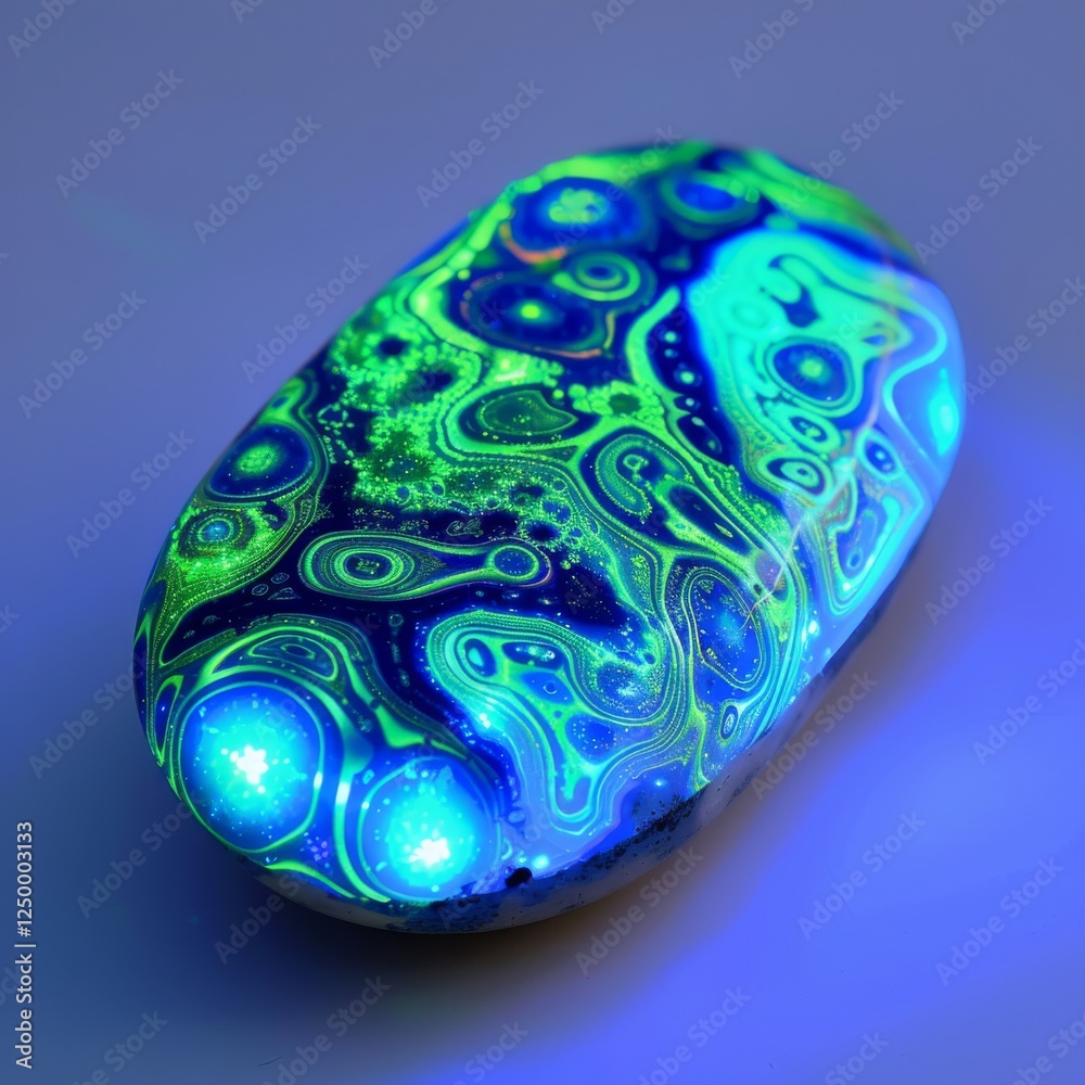 Enchanting Fluorescent Opal Illuminated by UV Light Revealing Spectacular Colors in Vibrant Display Enchanting Fluorescent Opal Illuminated by UV Light Revealing Spectacular Colors in Vibrant Display