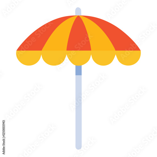 Beach umbrella sunshade illustration