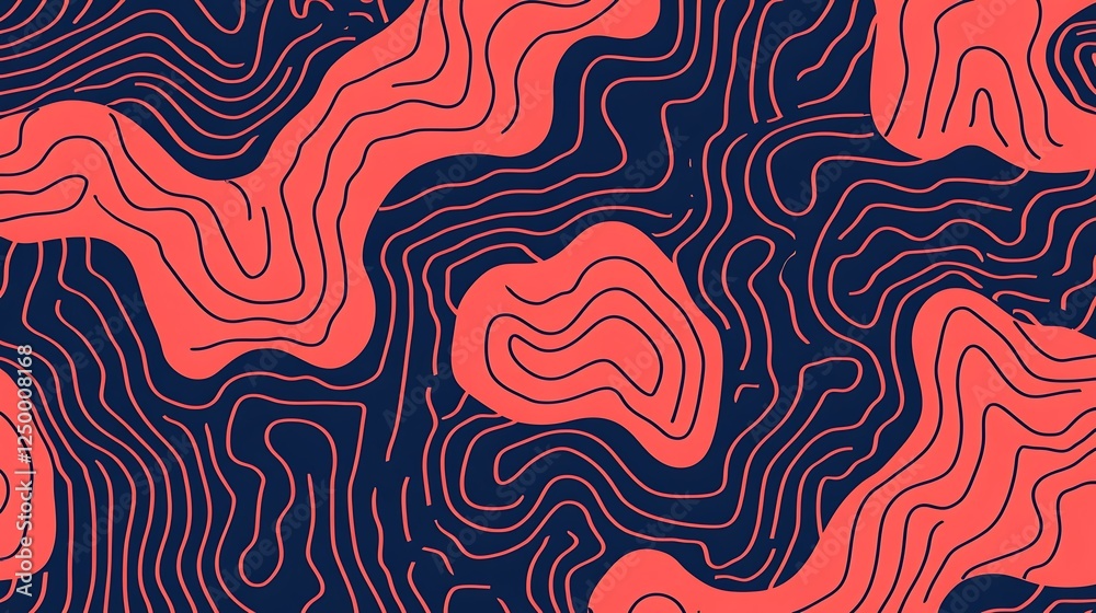 Obraz premium Abstract red lines, dark background, design texture