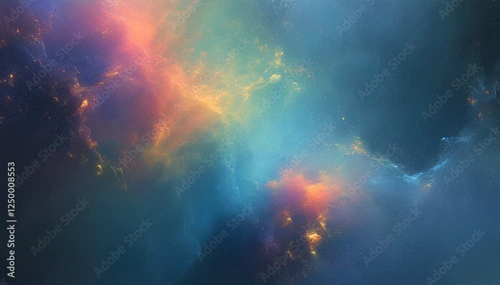 Blurred Cosmic Nebula with Gradient Effect