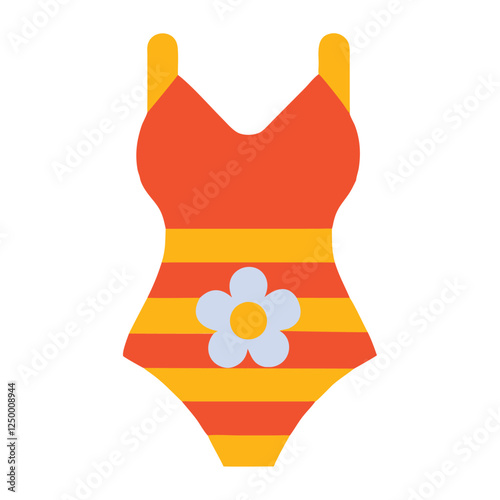 One piece swimsuit illustration