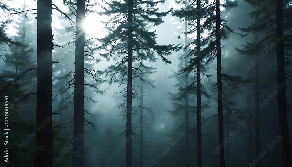 Misty Forest Sunbeams Enchanting Nature Photography Misty Forest Sunbeams Enchanting Nature Photography