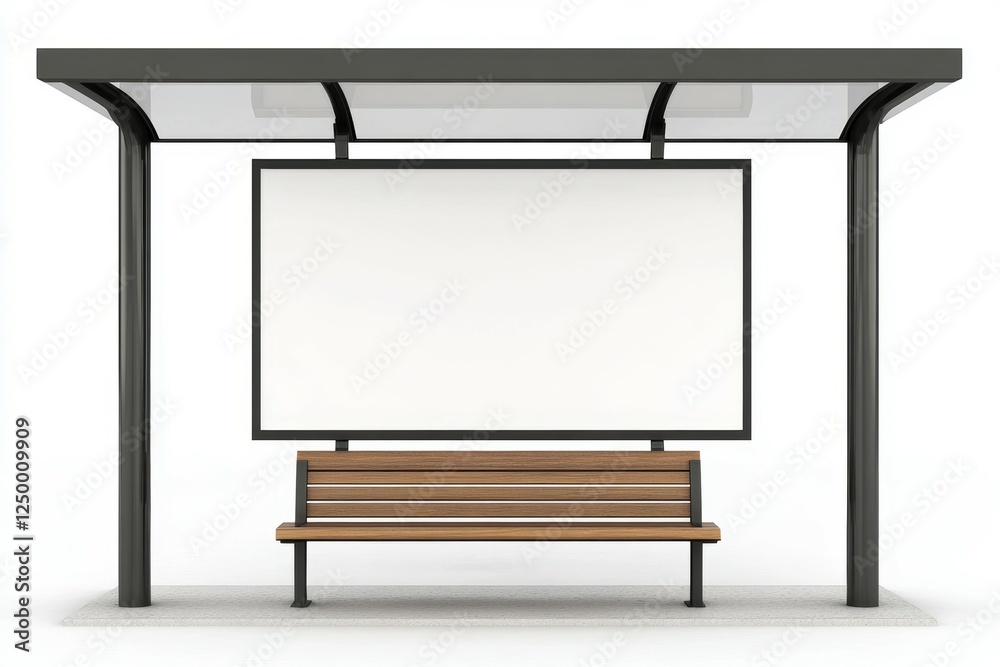 Large white sign is on a black pole