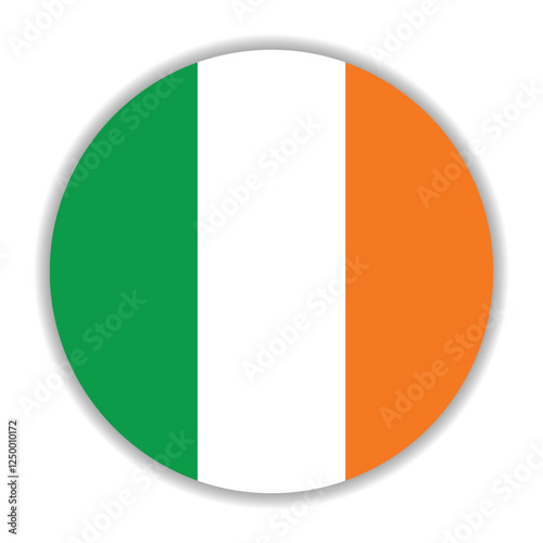 Ireland flag. Ireland circle flag logo icon computer vector illustration design Free Download Ireland flag. Ireland circle flag logo icon computer vector illustration design - GFXLoad