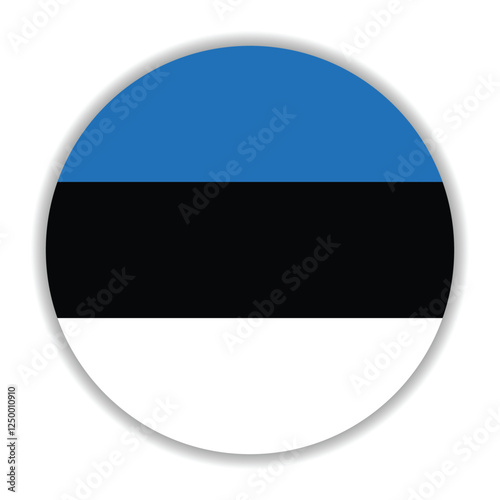 Free Download Estonia flag. Estonia circle flag logo icon computer vector illustration design - GFXLoad