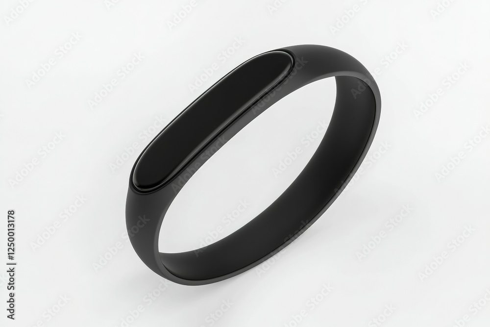 Black banded wrist watch with a black band