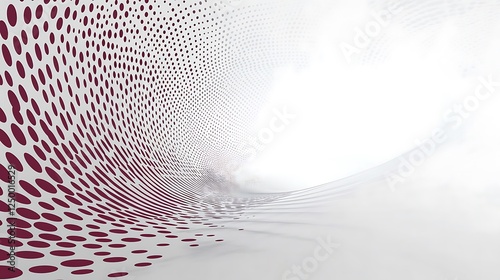 Abstract swirling dots tunnel