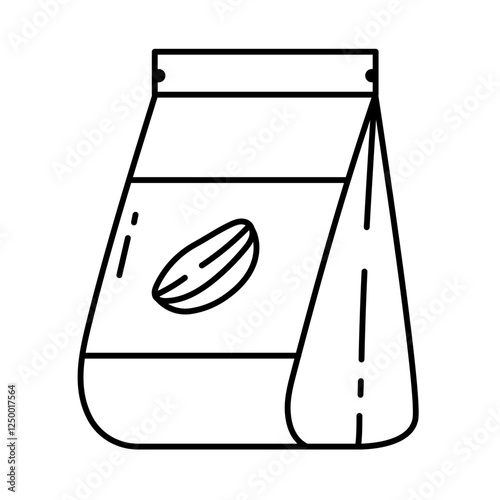 Coffee beans bag line icon