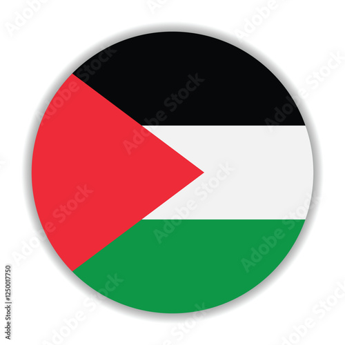 Free Download Palestine flag. Palestine circle flag logo icon computer vector illustration design - GFXLoad