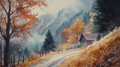 自然の景色,風景,美しい風景,絵画,ファンタジックな風景,