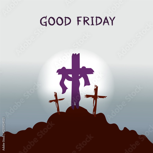 Good Friday Observance Crosses, Sunset, Remembrance, Faith, Sacrifice