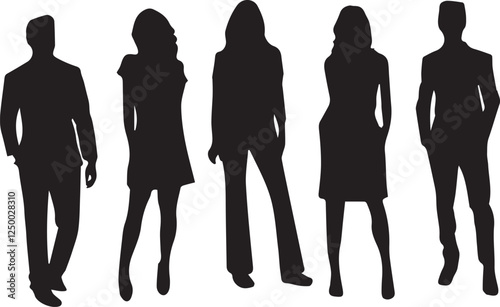 vector silhouettes of people ,silhouettes of women ,silhouettes of people ,silhouette, people, vector, evolution, dance, dancing, sport, illustration, woman, music, child, black, boy, person, jump, fu