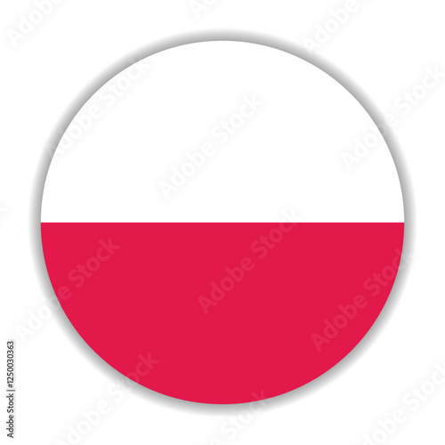 Free Download Poland flag. Poland circle flag logo icon computer vector illustration design - GFXLoad