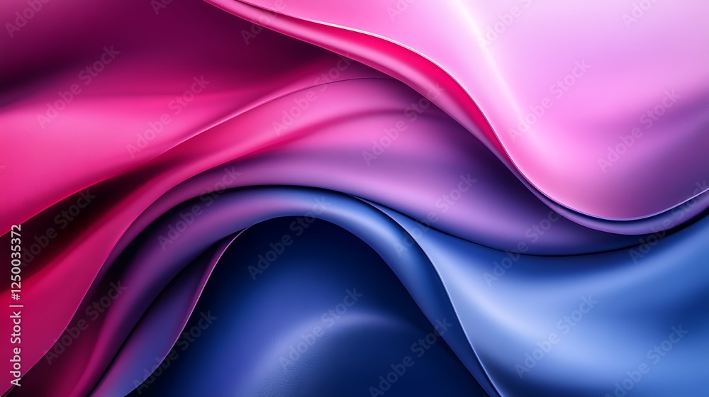 Obraz premium Abstract wavy fabric, pink, blue, purple