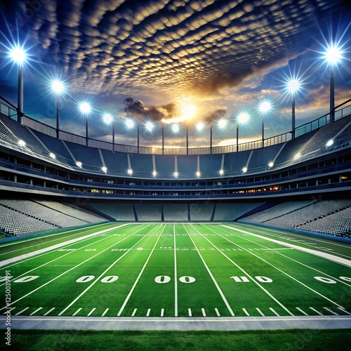 stadium with an American football field concept.