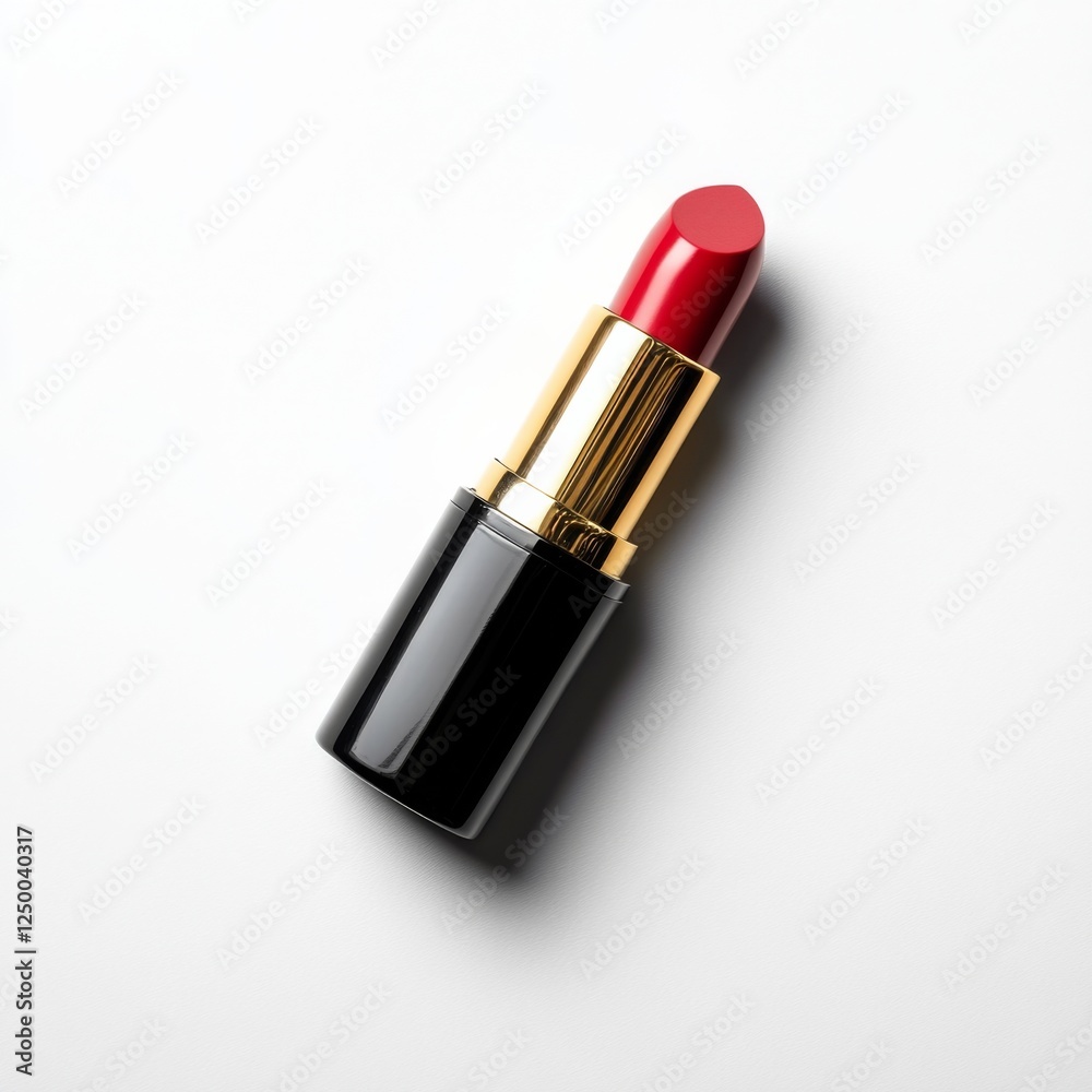 Lipstick with cap removed isolated on white background Lipstick with cap removed isolated on white background