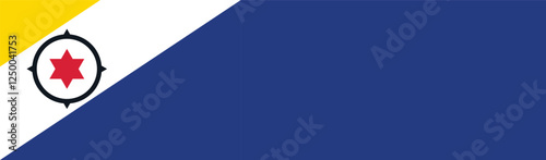 Caribisch Nederland flag long banner digital vector illustration
