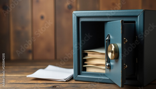 Vintage Safe Door with Document Storage Interior