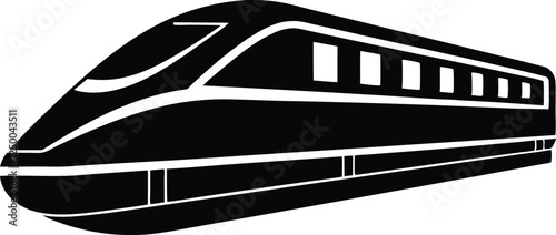 Bullet train vector silhouette,  bullet train icon clip art 