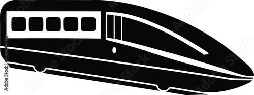 Bullet train vector silhouette,  bullet train icon clip art 