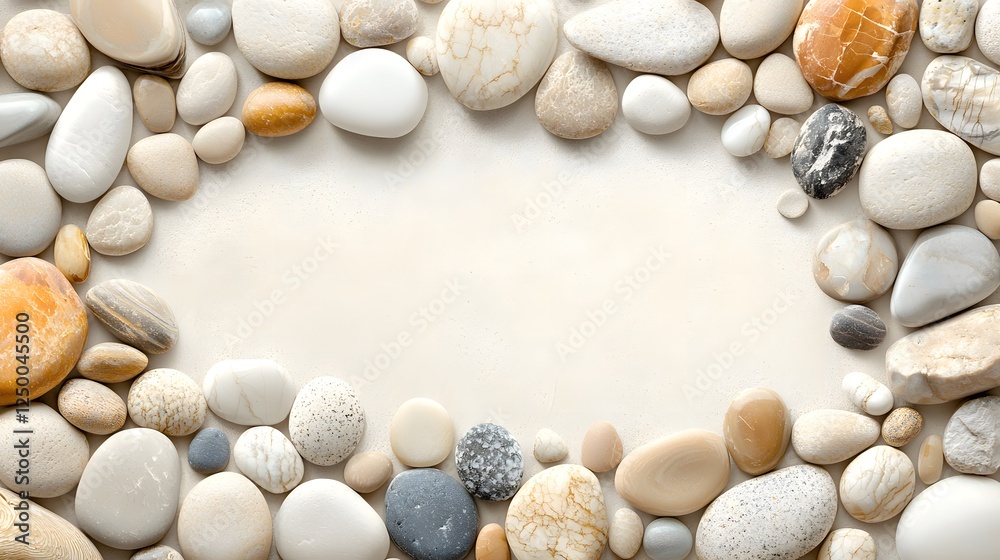 Soothing Zen Landscape of Smooth Stones and Pebbles on Neutral Beige Background Tranquil and Calming Natural Environment for Meditation Relaxation and Wellness Soothing Zen Landscape of Smooth Stones and Pebbles on Neutral Beige Background Tranquil and Calming Natural Environment for Meditation Relaxation and Wellness