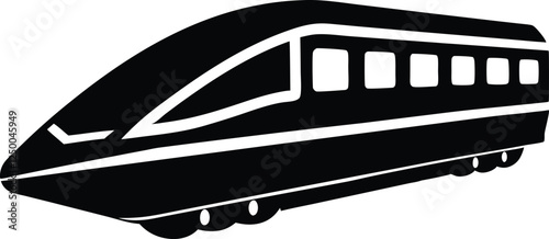 Bullet train vector silhouette,  bullet train icon clip art 