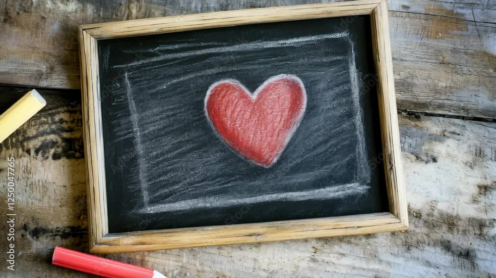 Chalkboard Heart: A Rustic Valentine's Day Message