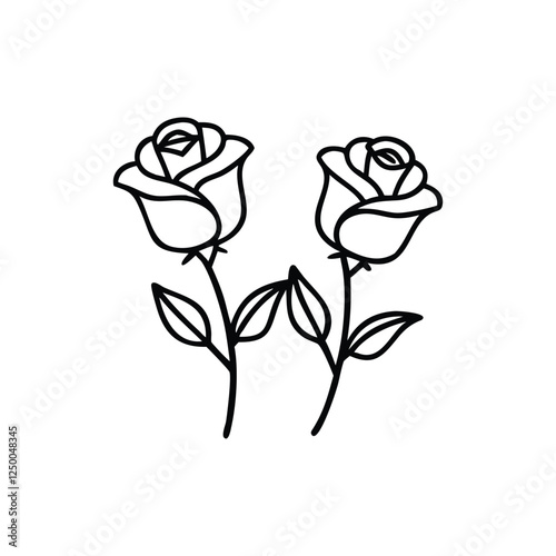 flower, floral, nature, vector, illustration, rose, leaf, plant, design, decoration, art, flowers, pattern, silhouette, spring, summer, blossom, card, beauty, drawing, love, bud, bouquet, black, vinta