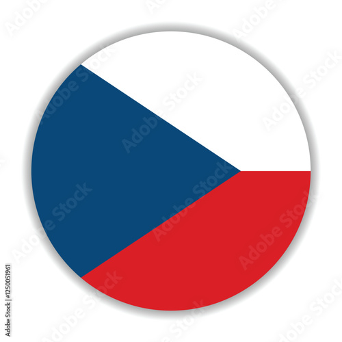 Free Download Czech flag. Czech circle flag logo icon computer vector illustration design - GFXLoad