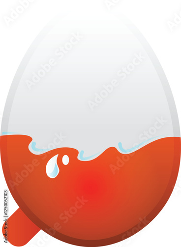 KInder joy chocolate vector illustration isolated on white background