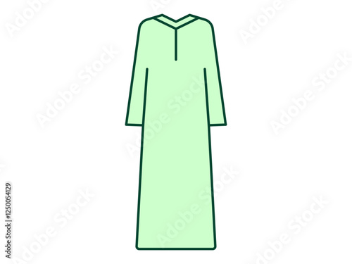 Muslim men clothes icon. Eid Al-fitr icon. Fill outline icon concept.