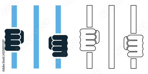 Prison icon vector,  jail, justice, crime, and punishment, legal and security pictogram symbol ui and ux design, glyphs and stroke line