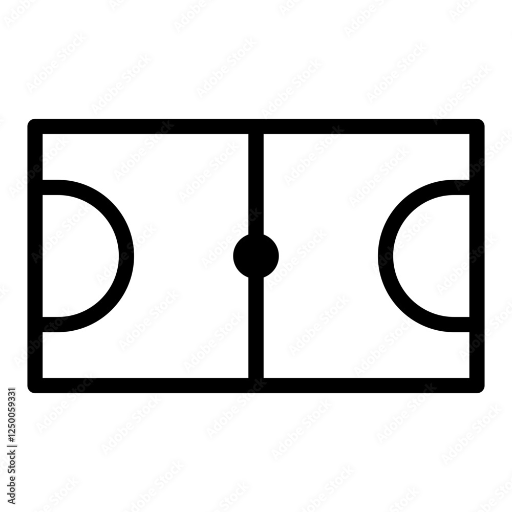 Futsal field icon