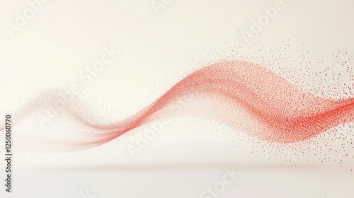 Red particle wave flowing, soft background, website banner photo