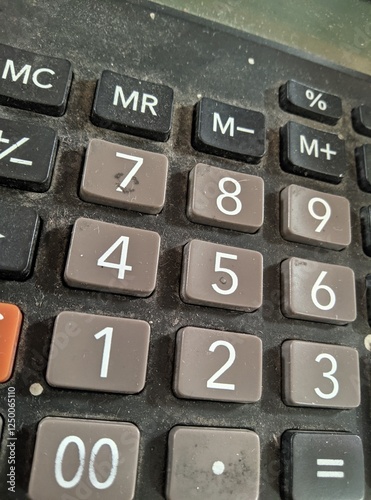 close up of calculator