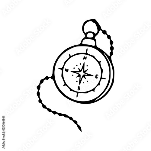 vintage compass vector illustration