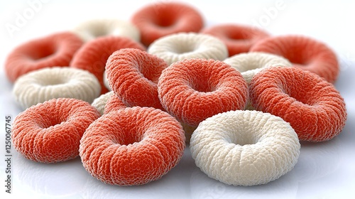 Abstract Red and White Toroidal Forms