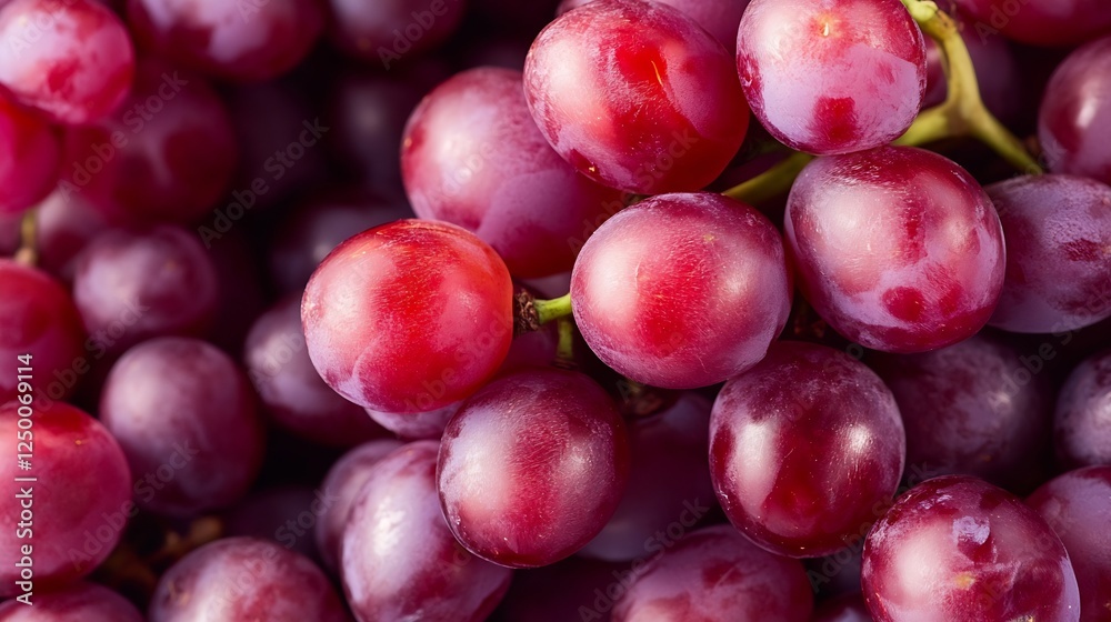 Fresh and Juicy Red Grapes in a Close-Up View for Health and Nutrition Themes : Generative AI Fresh and Juicy Red Grapes in a Close-Up View for Health and Nutrition Themes : Generative AI