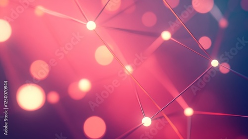 Abstract business partnership with glowing connection lines, symbolizing collaboration and innovation.