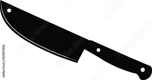 Butcher knife icon, Butcher knife silhouette vector. Cut of beef meat 