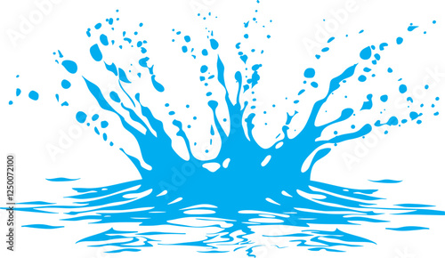 Splashes water drawing 