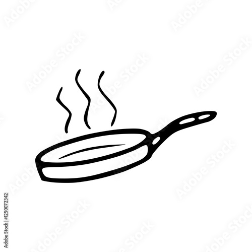 frying pan icon vector