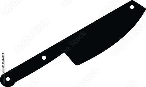 Butcher knife icon, Butcher knife silhouette vector. Cut of beef meat 